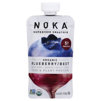 Noka Organic Superfood Fruit Smoothie Pouch, Blueberry Beet