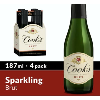 Cook's California Champagne California Champagne Brut White Sparkling Wine Mini Bottles