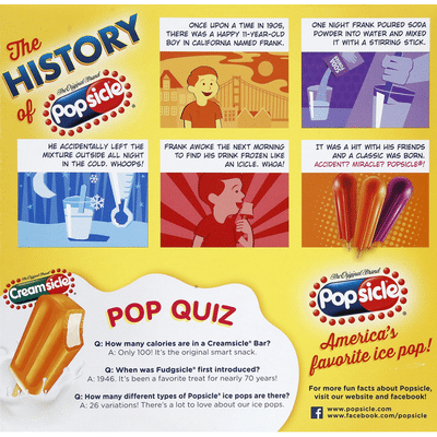 Popsicle Ice Pops Sugar Free Orange Cherry Grape