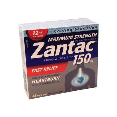 Zantac 150 Milligram Cool Mint Maximum Strength Non-Prescription Tablets