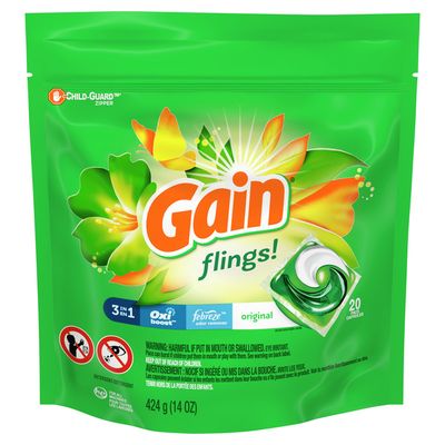 Gain Flings Liquid Laundry Detergent, Original Scent