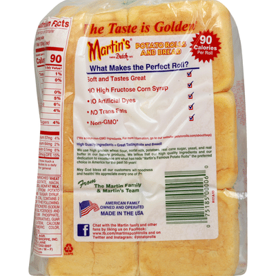 Martins Potato Rolls, Dinner
