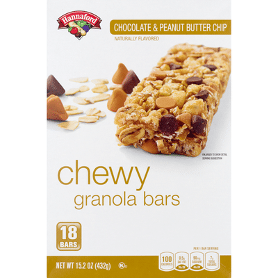 Hannaford Chocolate & Peanut Butter Chewy Granola Bars