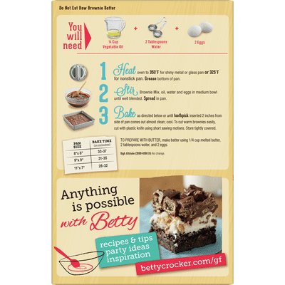 Betty Crocker Gluten Free Chocolate Brownie Mix