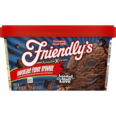 Friendly's Frozen Dairy Dessert, Chocolate Fudge Brownie