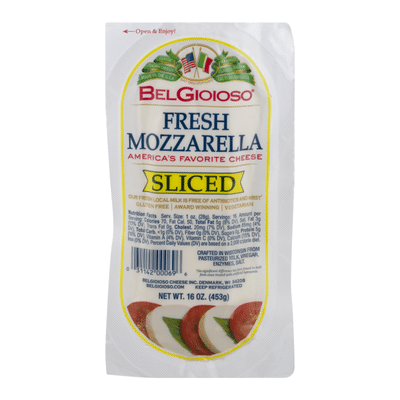 BelGioioso Sliced Fresh Mozzarella Cheese, Log, Cryo
