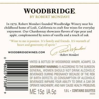 Woodbridge by Robert Mondavi Chardonnay White Wine