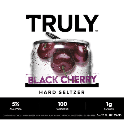 Truly Hard Seltzer Black Cherry Spiked Sparkling Water 12 Fl Oz Instacart