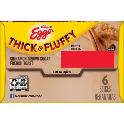Eggo Thick and Fluffy Frozen French Toast, Frozen Breakfast, Cinnamon Brown Sugar