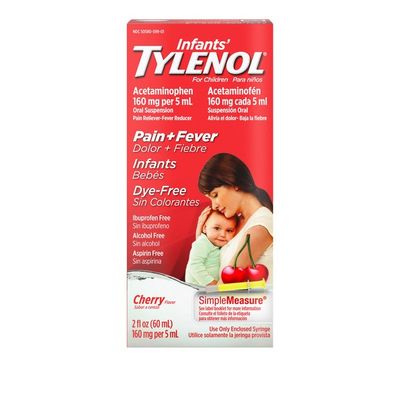 TYLENOL Infants' Tylenol Oral Suspension, Dye-Free, Cherry
