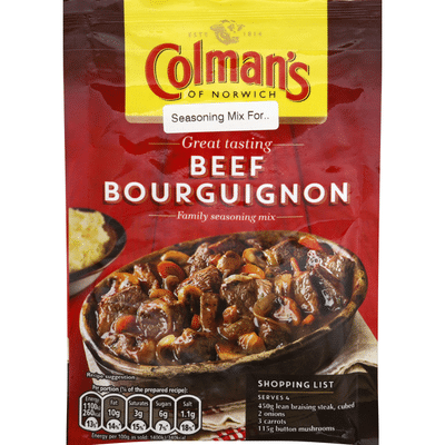 Colmans of Norwich Seasoning Mix, Beef Bourguignon