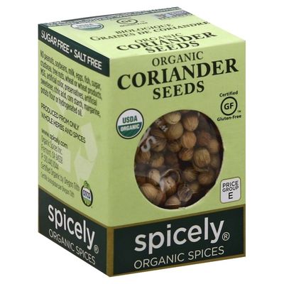 Spicely Organics Coriander, Seeds, Organic