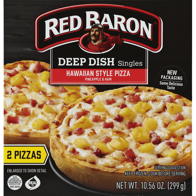 Red Baron Pizza, Deep Dish Singles Hawaiian Style (2 ct) - Instacart