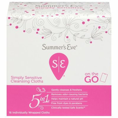 Summer's Eve Cleansing Cloths, Simply Sensitive, 5 in 1
