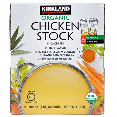 Kirkland Signature Organic Chicken Stock, 6 x 946 ml (946 ml) - Instacart