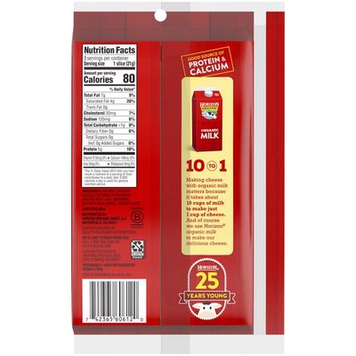 Horizon Organic Sliced White Cheddar Cheese