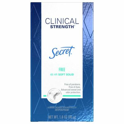 Secret Clinical Strength Smooth Solid Women's Antiperspirant & Deodorant Sensitive Hypoallergenic Unscented
