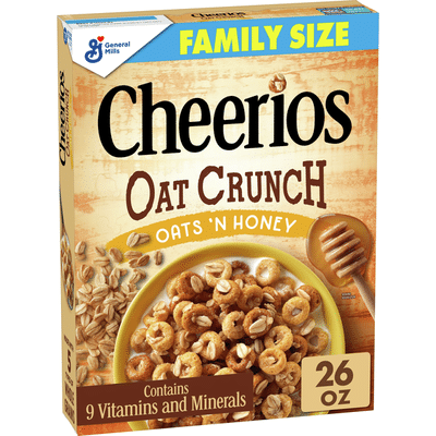 Cheerios Oat Crunch Oats Honey Breakfast Cereal 26 Oz Delivery Or Pickup Near Me Instacart