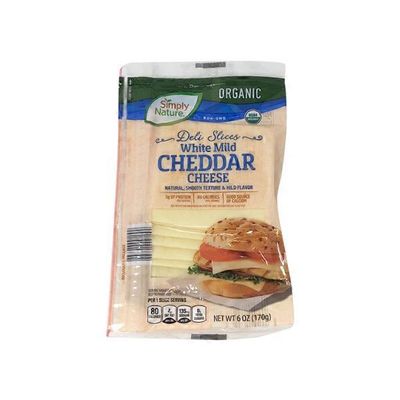 Simply Nature Deli Sliced Organic White Cheddar Cheese