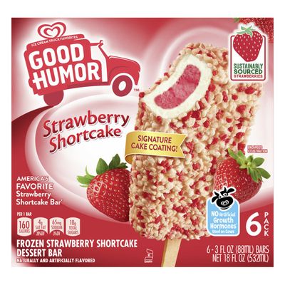 Good Humor Frozen Dairy Dessert Bars Strawberry Shortcake