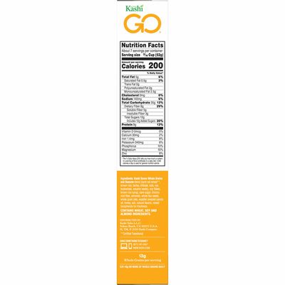 Kashi GO Breakfast Cereal, Vegetarian Protein, Fiber Cereal, Honey Almond Flax Crunch