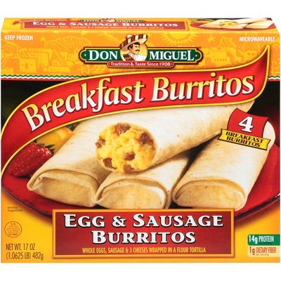 Don Miguel Egg & Sausage Breakfast Burritos (17 oz) - Instacart