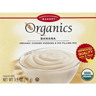 European Gourmet Bakery Pudding & Pie Filling Mix, Organic Cooked, Banana