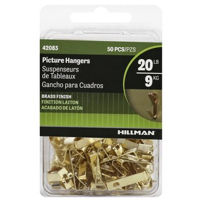 Hillman Group Picture Hangers, Brass Finish