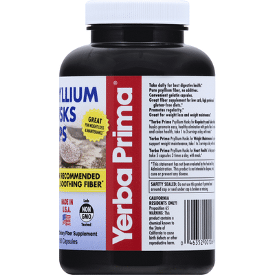 Yerba Prima Psyllium Husks Caps, Capsules