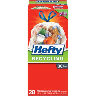 hefty recycling bags clear