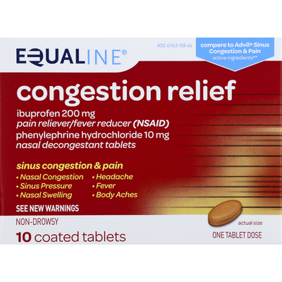 Equaline Congestion Relief, Non-Drowsy, Coated Tablets