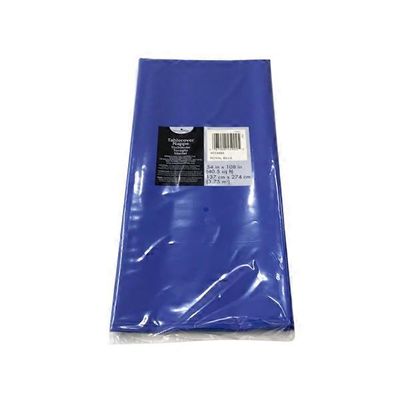 American Greetings 54" x 108" Bright Royal Blue Plastic Table Cover
