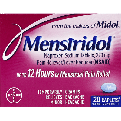 Menstridol Pain Reliever/Fever Reducer, 220 mg, Caplets