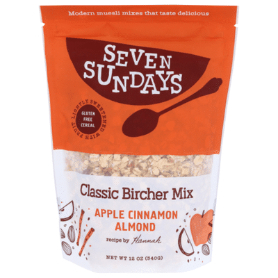 Seven Sundays Cereal, Apple Cinnamon Almond, Classic Bircher Mix