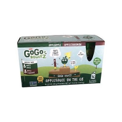 GoGo Squeez Applesauce On The Go Apple & Apple Cinnamon Pouches