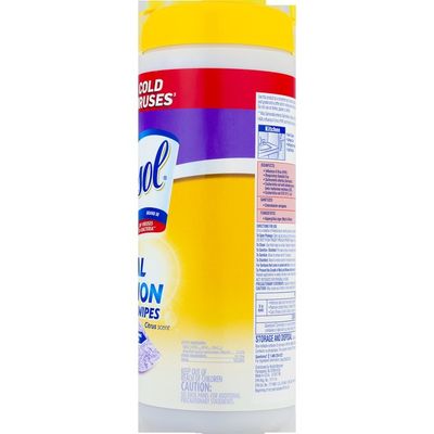 Lysol Wet Wipes, Dual Action, Citrus Scent