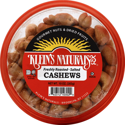Klein's Naturals Cashews, Freshly Roasted, Salted