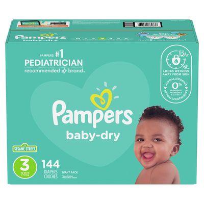 Pampers Baby Dry Diapers Size 3 144 Count Diapers