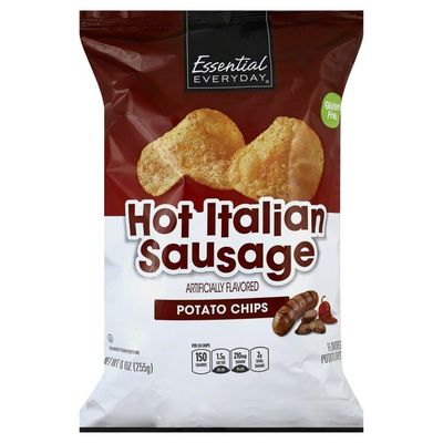 Essential Everyday Potato Chips, Flavored, Hot Italian Sausage