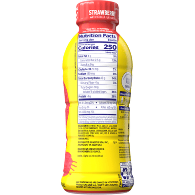 Nestle Nesquik Strawberry Flavored Lowfat Milk, Ready to Drink