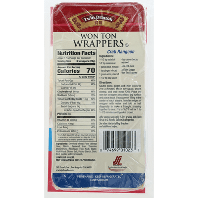 Twin Dragon Won Ton Wrappers, Premium