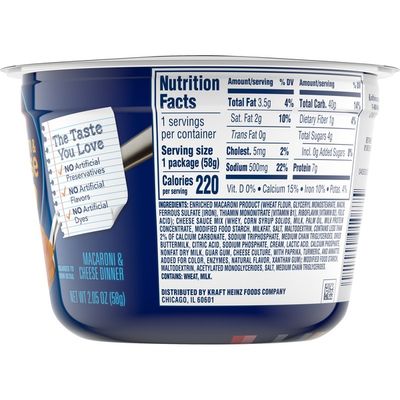 Kraft Original Macaroni & Cheese Easy Microwavable Dinner