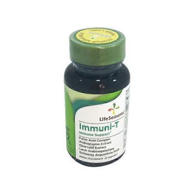 LifeSeasons Immuni-t Larch Arabinogalactan, Shilajit, Olive Leaf, Andrographis, Echinacea Immune Support Dietary Supplement Vegetarian Capsules