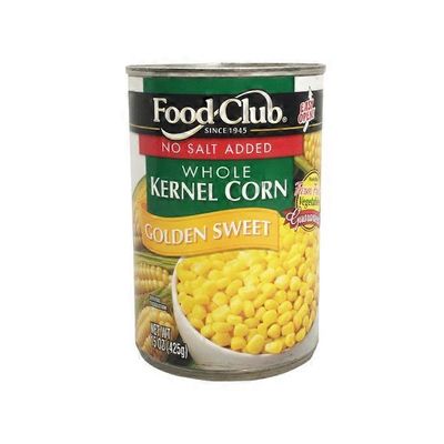 Food Club No Salt Whole Kernel Corn