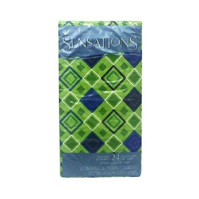 Sensations Cool Diamond Geo 2 Ply Dual Design Guest Towels