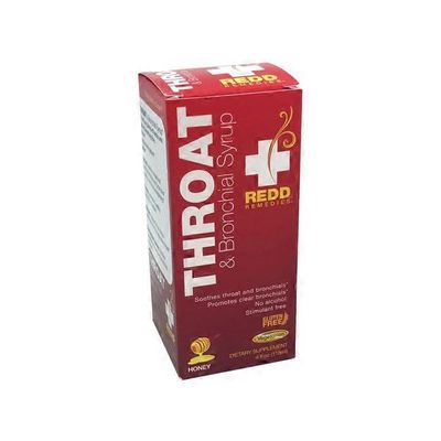 Redd Remedies Throat & Bronchial Dietary Supplement Syrup, Honey