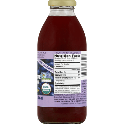 Bragg Apple Cider Vinegar Drink, Organic, Concord Grape-Acai
