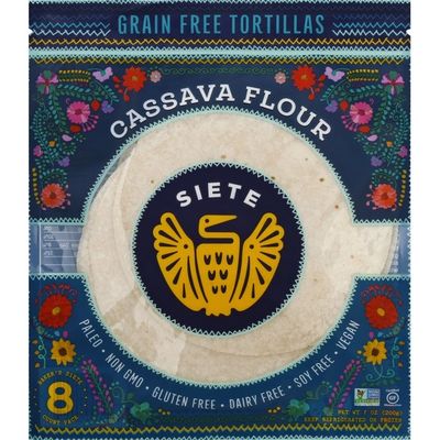 Siete Tortillas, Grain Free, Cassava Flour, 8 Pack