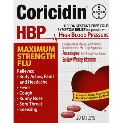 Coricidin Flu, Maximum Strength, Tablets