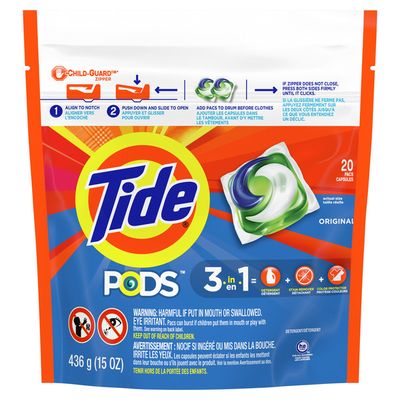 Tide Pods Liquid Laundry Detergent Pacs, Original